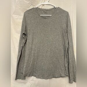FIGS  Womens Gray Long Sleeve Pima Cotton Modal Tee Shirt Top Size M